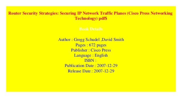 Cisco Press - Router Security Strategies